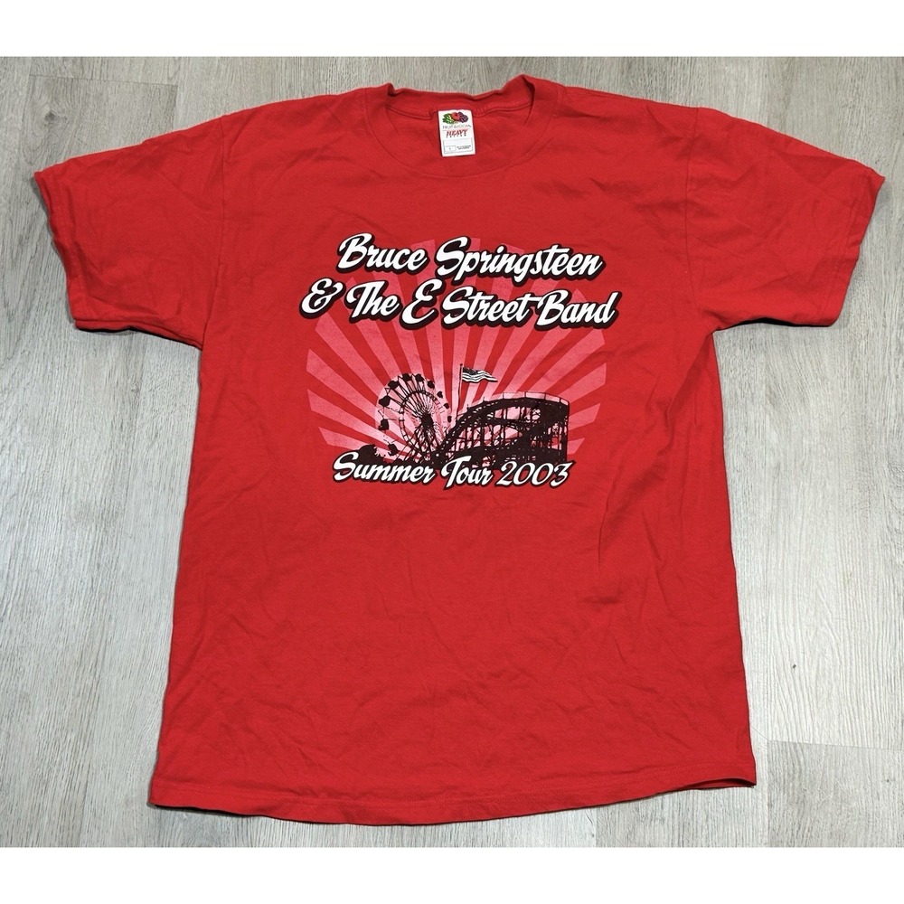 Bruce Springsteen The Rising Tour 2003 Giants Stadium #5 T-Shirt Sz L